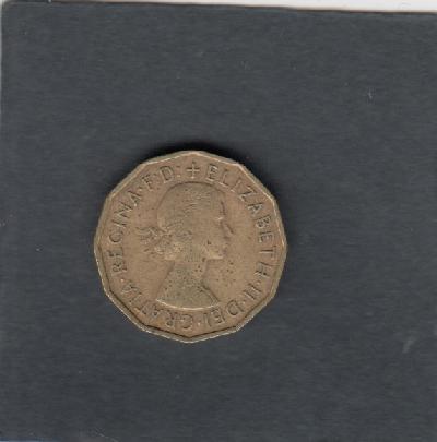 Beschrijving: 3 Pence  ELIZABETH II  